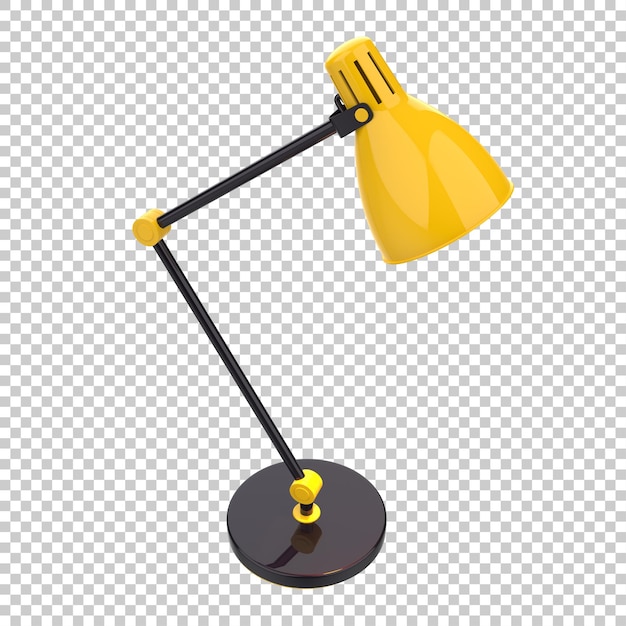 Modern desk lamp on transparent background 3d rendering illustration