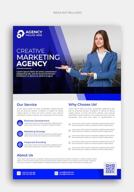 PSD modern digital marketing agency flyer template