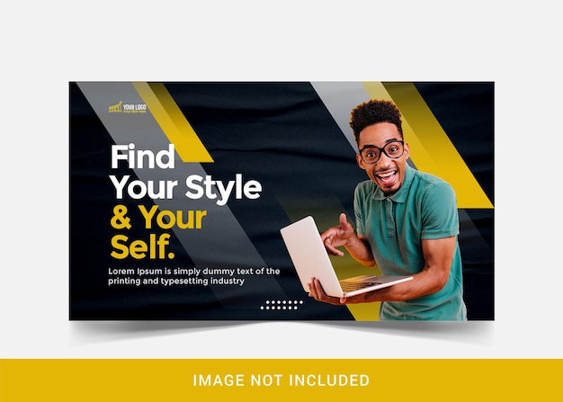 Modern dynamic youtube banner social media or instagram post feed template