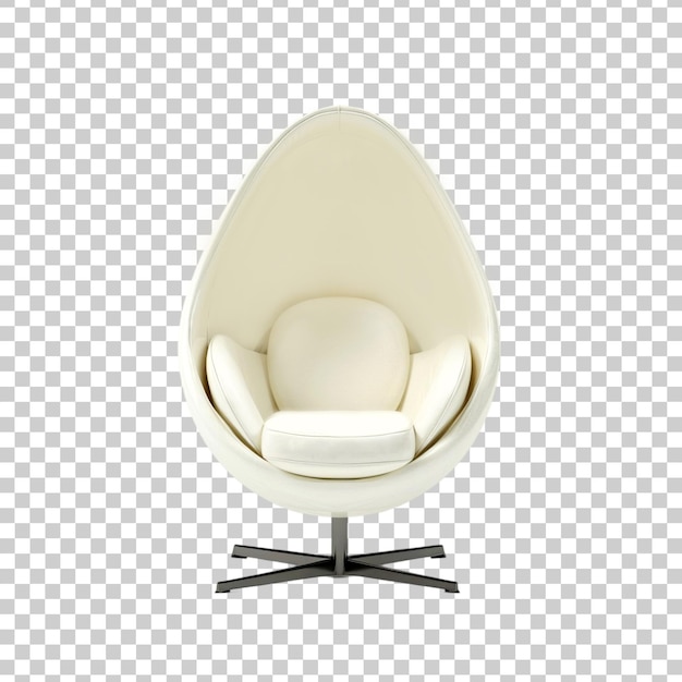 PSD a modern egg chair isolated on transparent background