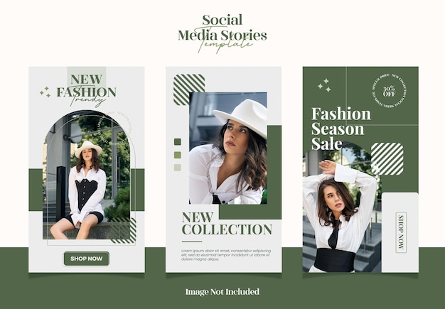 Modern and elegant abstract for fashion sale social media stories or post instagram template