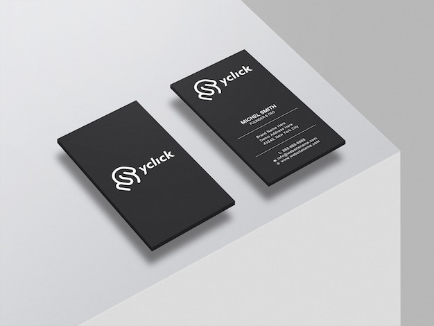 Modern and elegant vertical business card