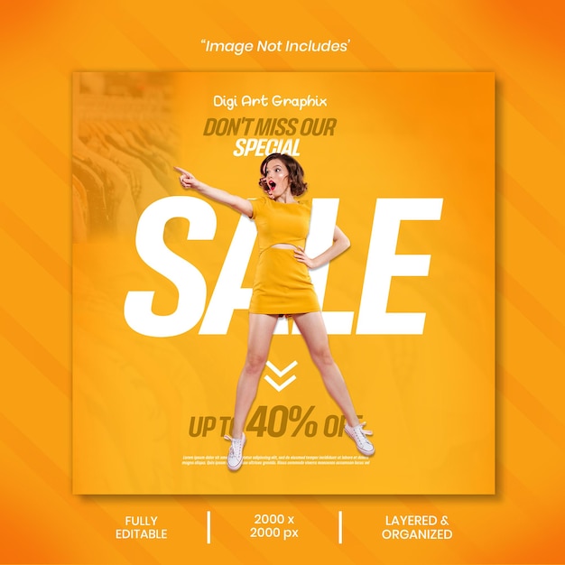 Modern and fantastic collection of special big sale discount offer post design