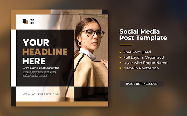 Modern fashion sale instagram banner or social media post template