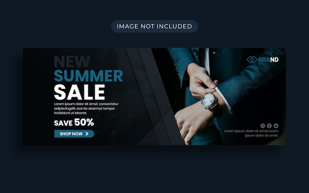 Modern fashion summer sale Facebook cover and web banner 