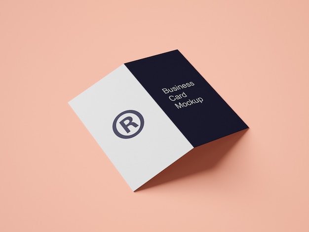 Modern folder business card mockup