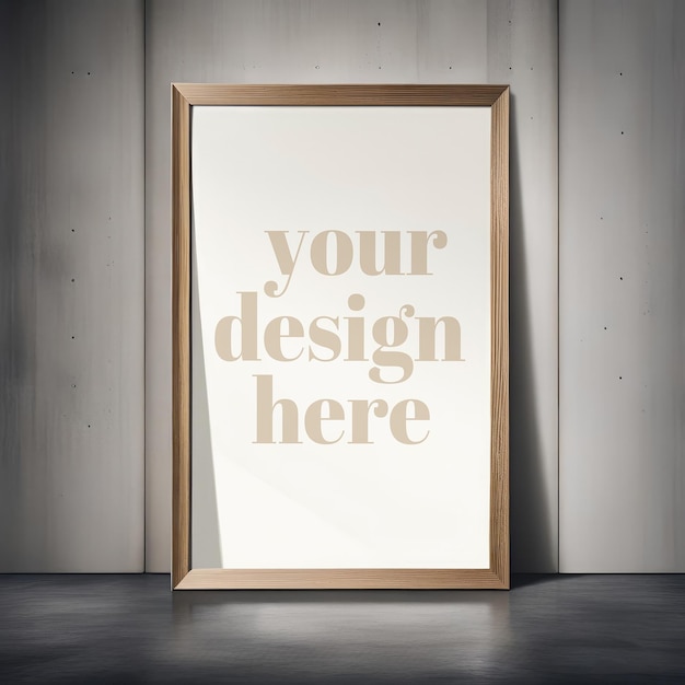 Modern framed art poster frame psd interior render artwork showcase template