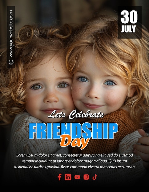 Modern Friendship Day Custom Flyer Design