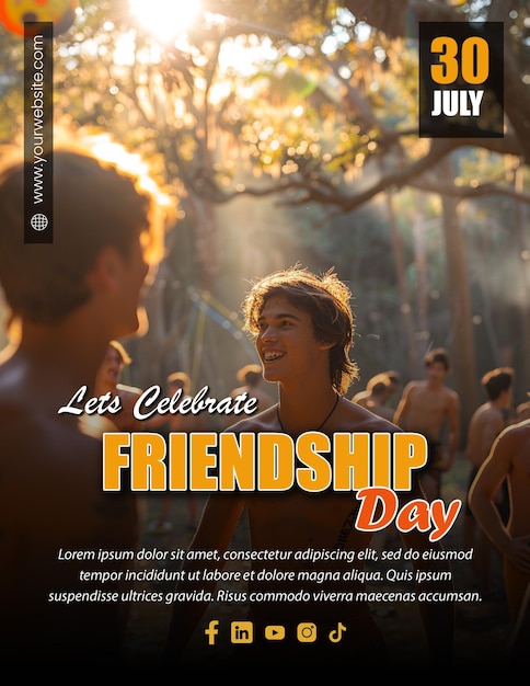 Modern Friendship Day Custom Flyer Design