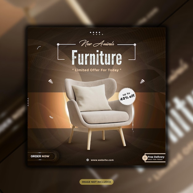 Modern Furniture  Sale Social Media Post Template