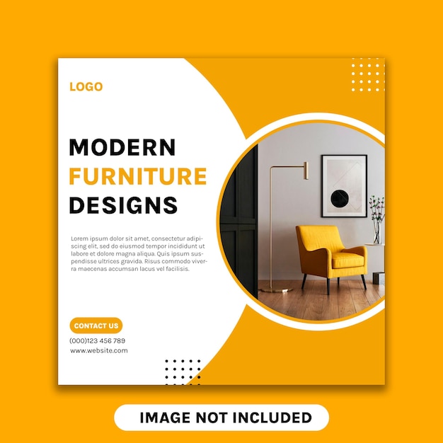 Modern furniture social post template