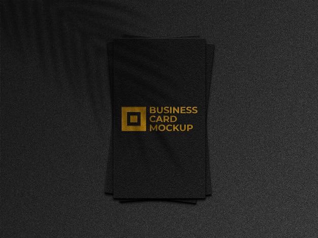 Modern golden business card mockup