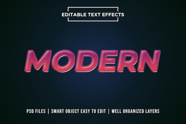 PSD modern gradient editable text effect mockup