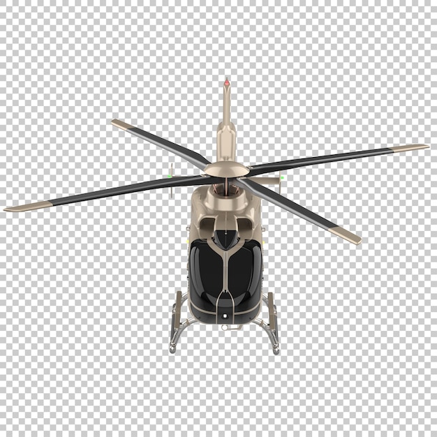 PSD modern helicopter isolated on transparent background 3d rendering illustration