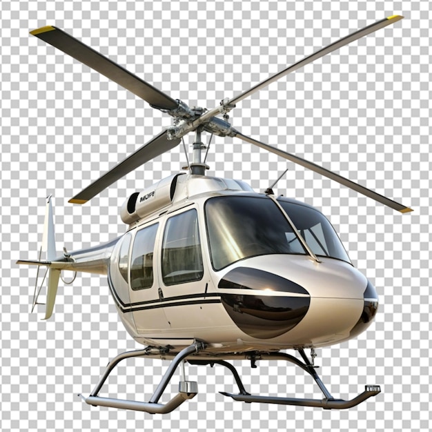 Modern helicopter on transparent background 3d rendering illustration