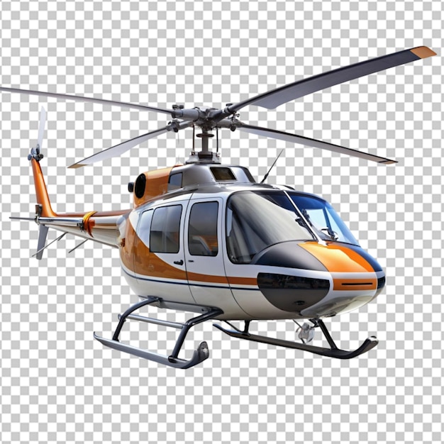 Modern helicopter on transparent background 3d rendering illustration