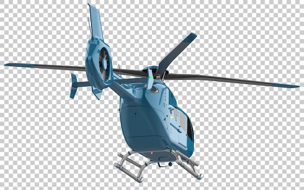 PSD modern helicopter on transparent background 3d rendering illustration