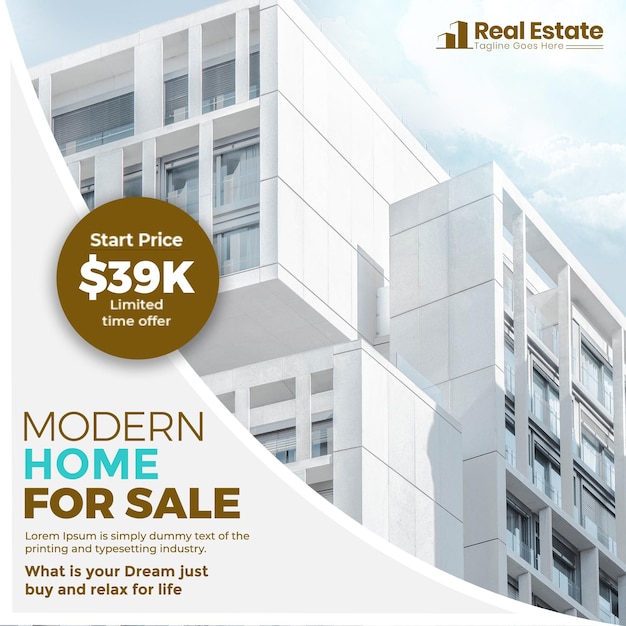 Modern Home Sale Real Estate Flyer Real Estate Flyer Design Real Estate Dream Home Construction Bu