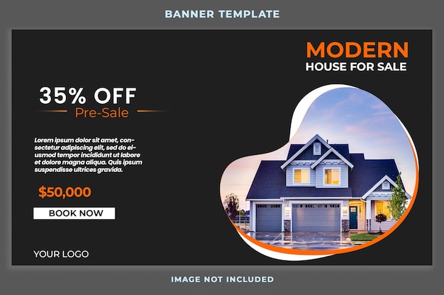 PSD modern home social media banner template for instagram post feed