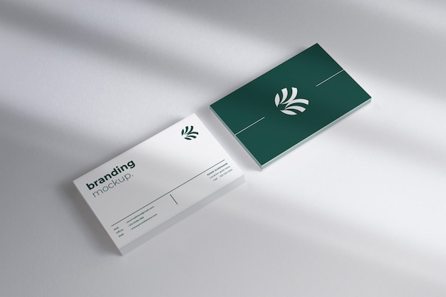 Modern horizontal business cards mockup