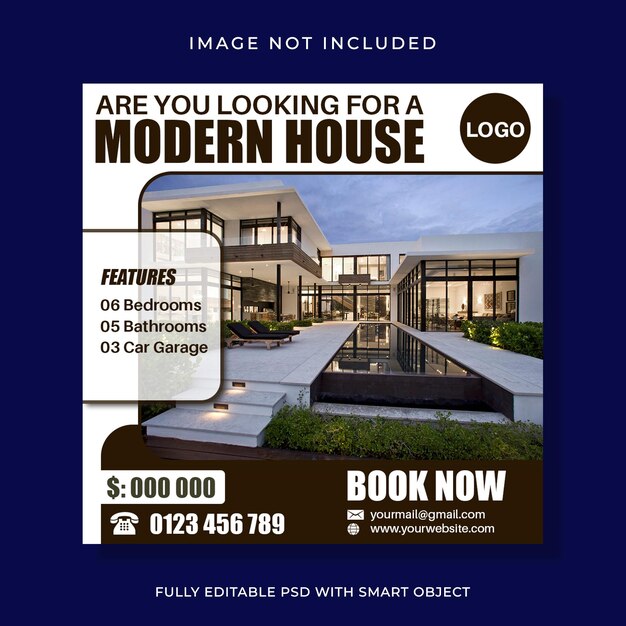 PSD modern house advertisement for facebook amp instagram