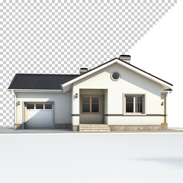 Modern house isolated on transparent background