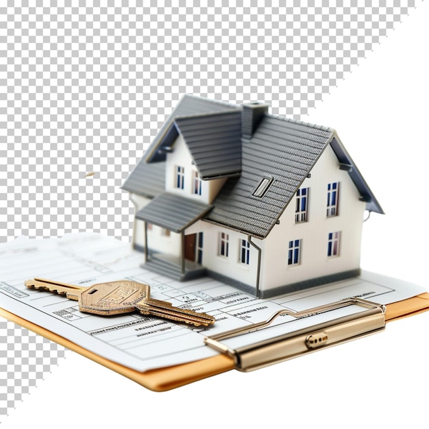 Modern house isolated on transparent background