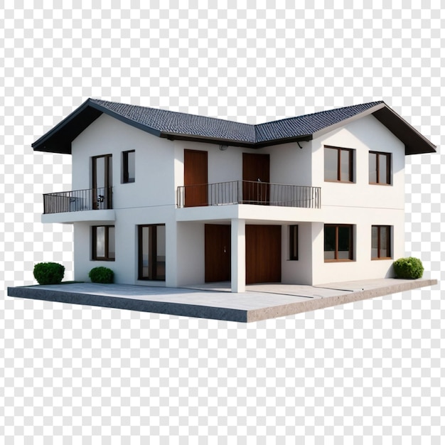 Modern house isolated on transparent background