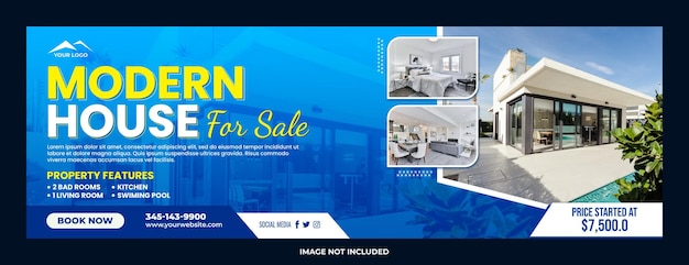 Modern House For Sale Social Media Post Banner