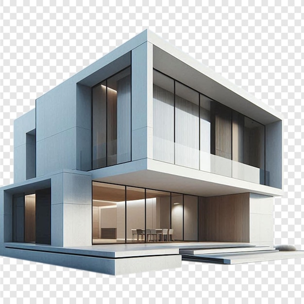 Modern house on a transparent background