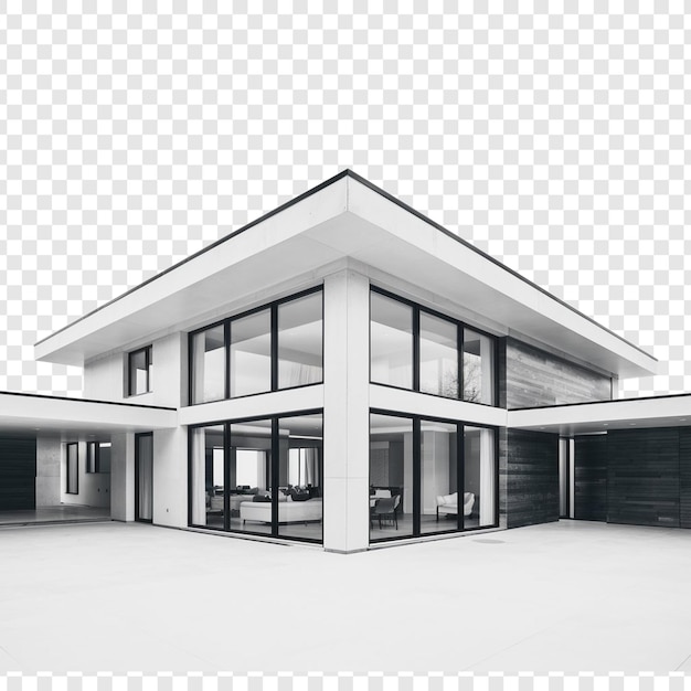 Modern house on a transparent background