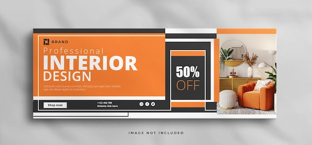 Modern Interior home for sale real estate facebook cover banner