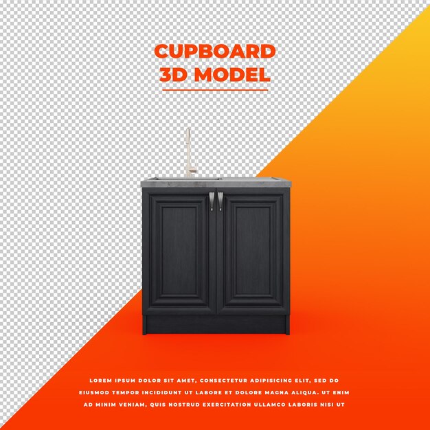 PSD modern kitchen cupboard furniture