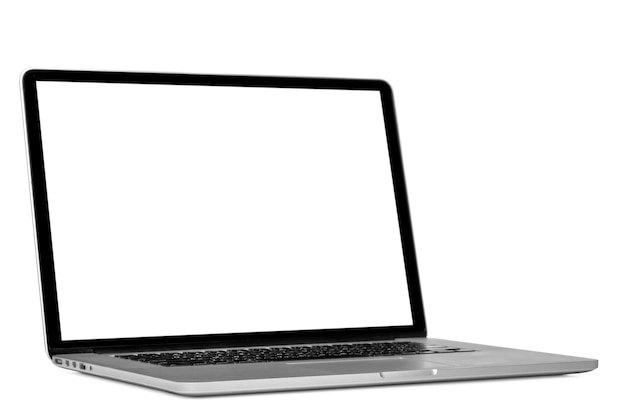 PSD modern laptop computer isolated on the white background