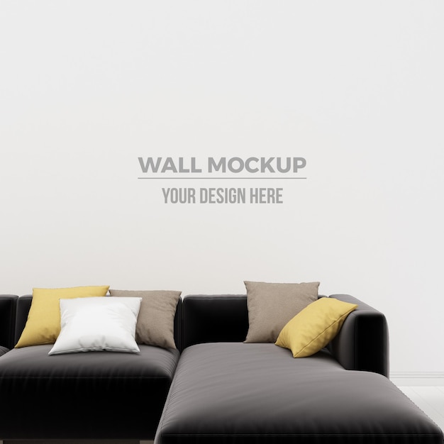 modern living room and sofa decoration mockup