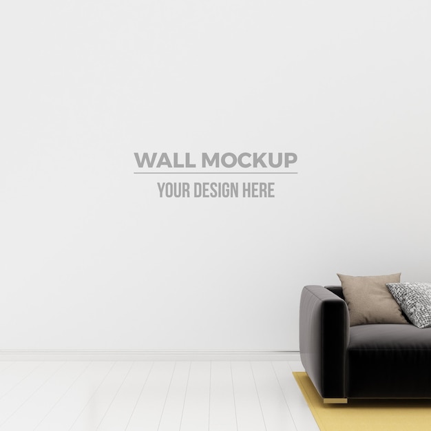 modern living room and sofa decoration mockup