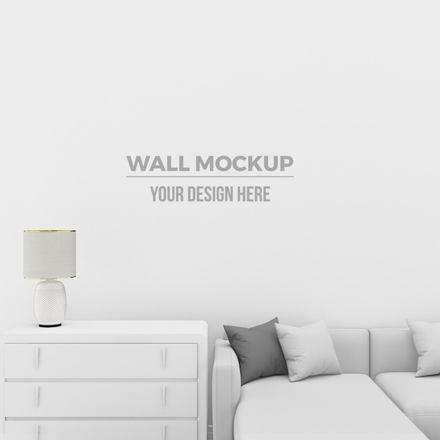 modern living room and sofa decoration mockup