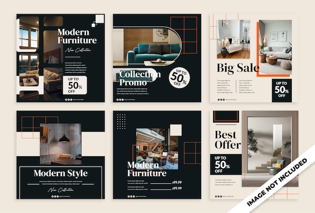 Modern and Luxury Furniture Template Design Bundle