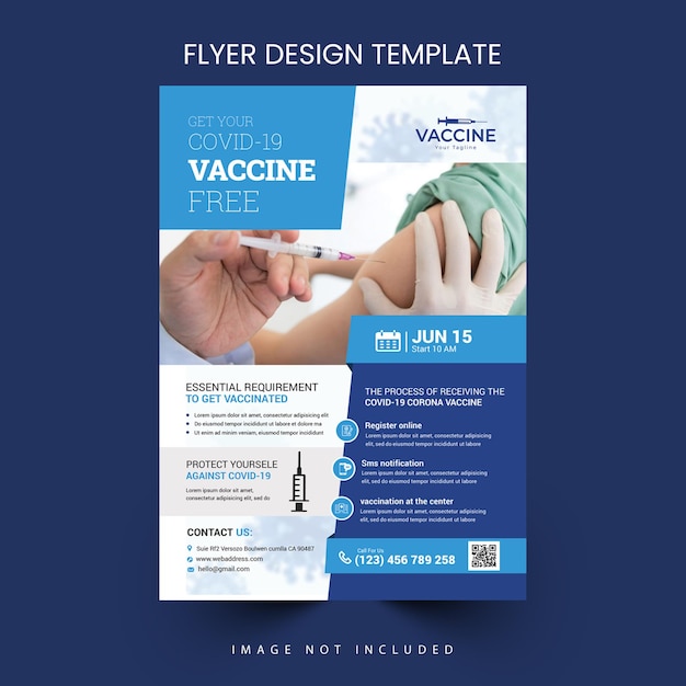 PSD modern medical flyer template