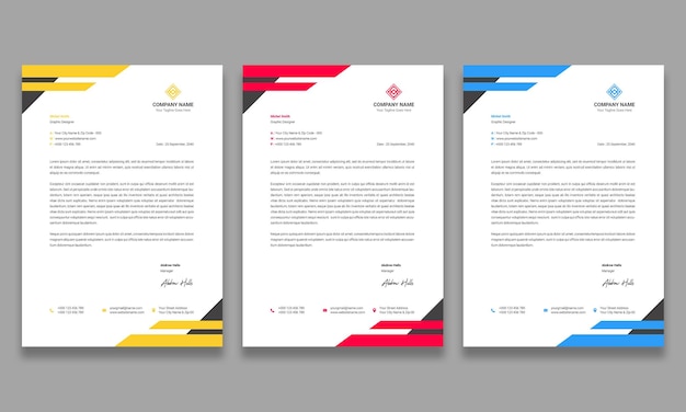 Modern and minimal business letterhead template