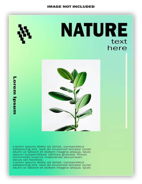 PSD modern minimalist design nature poser template