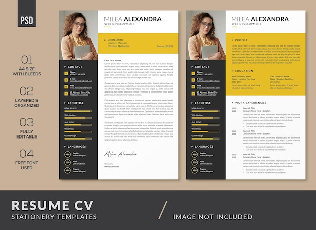 Modern Minimalist Resume CV Design Templates