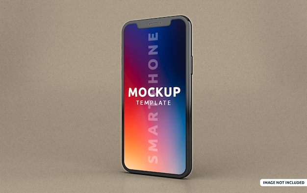 Modern mobile phone screen mockup template