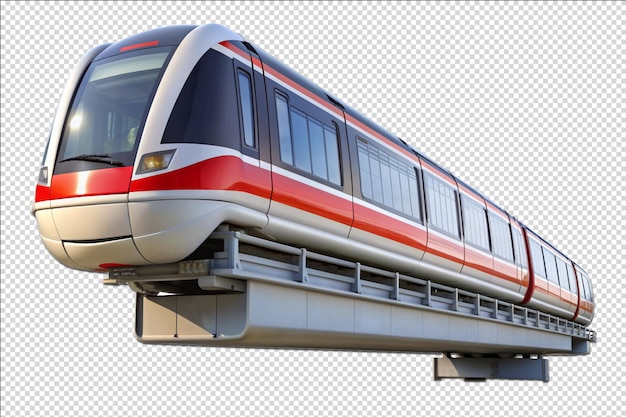 modern monorail train isolated on a Transparent background