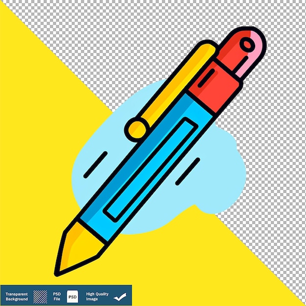 Modern Pen Line Icon Vector Line Art on Transparent Background PNG PSD