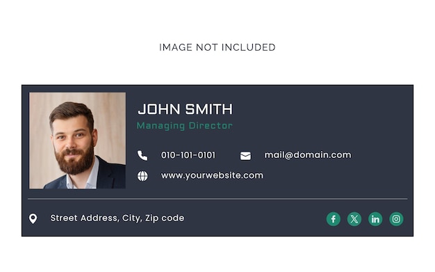 Modern personal Email Signature Template