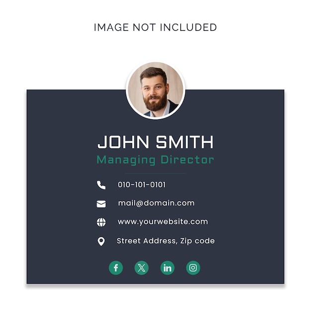 Modern personal Email Signature Template