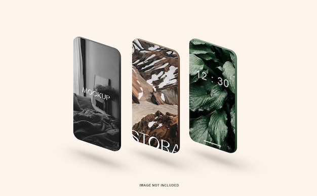 Modern phones mockup