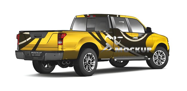 PSD modern pickup truck mockup