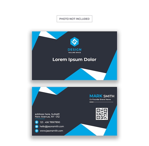 Modern professional business card design template